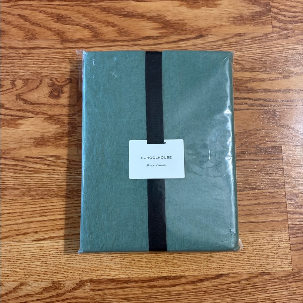 NEW Schoolhouse Linen Laurel Shower Curtain 72” x 84”